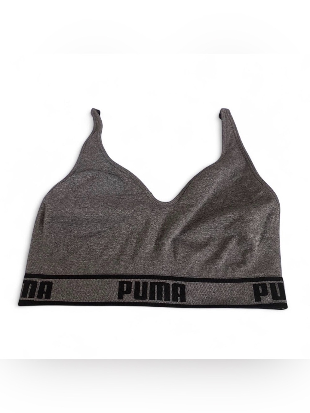Puma Charcoal Gray Seamless Sports Bra